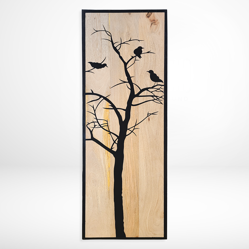 Decorative wall panel - birds in a tree