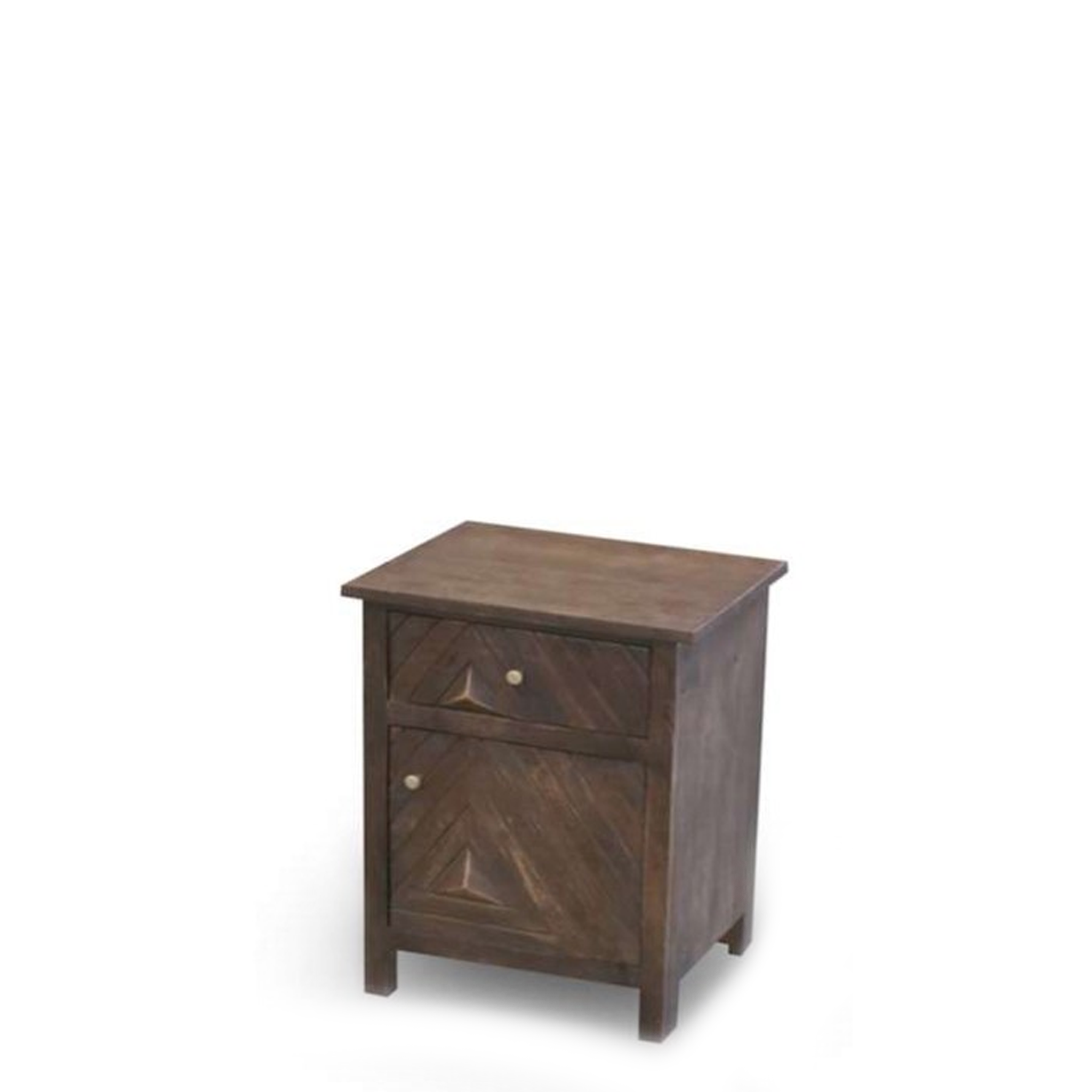 Ebony Night Table - One Drawer and One Door